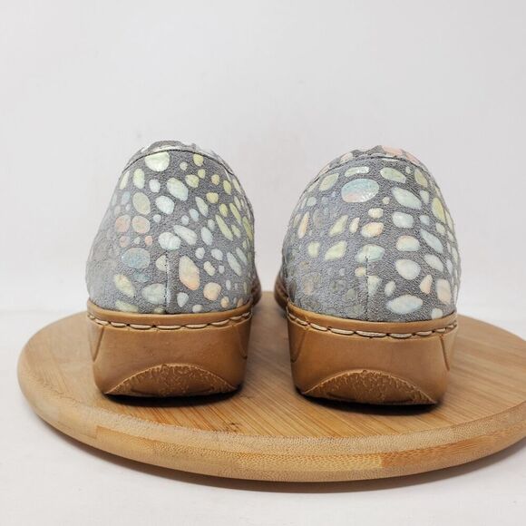 Rieker Shoes Womens 38 Colorful Leather Cut Out Slip On Loafer Comfort - Picture 8 of 13